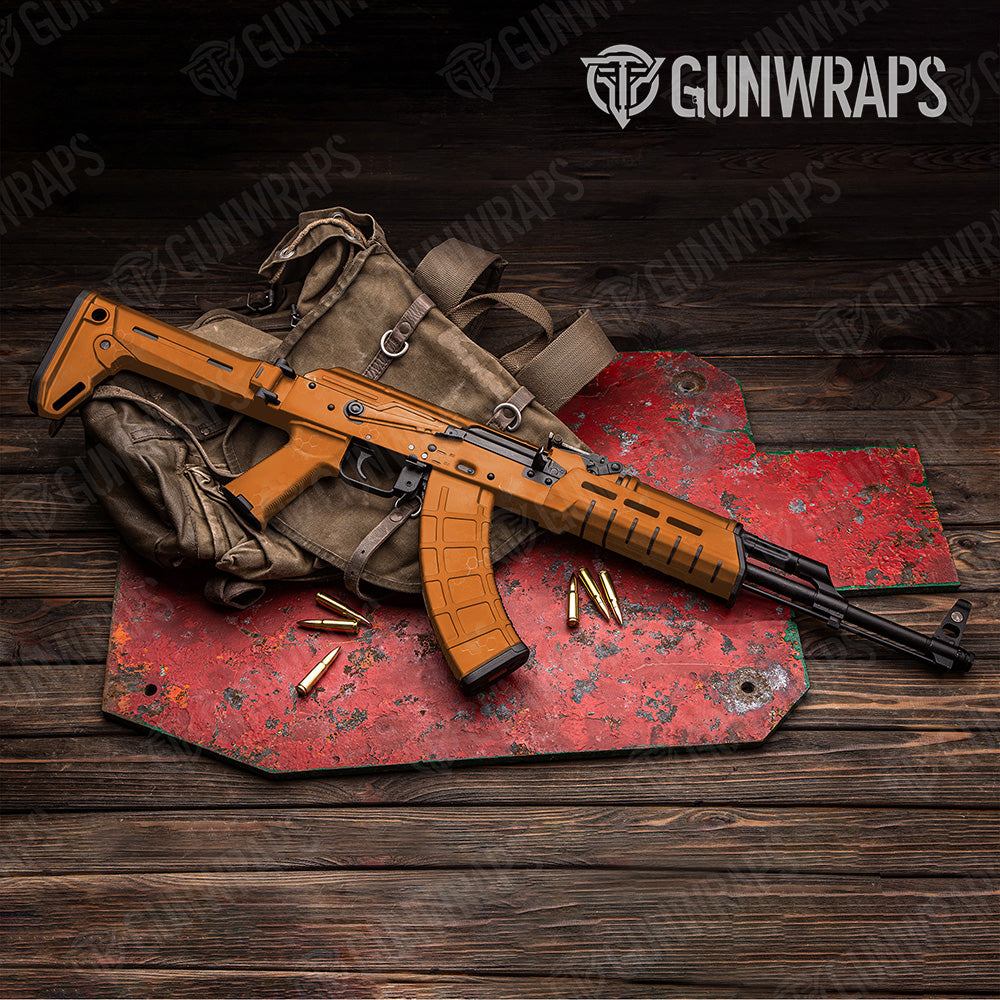 AK 47 Hex Electric Orange Gun Skin Vinyl Wrap