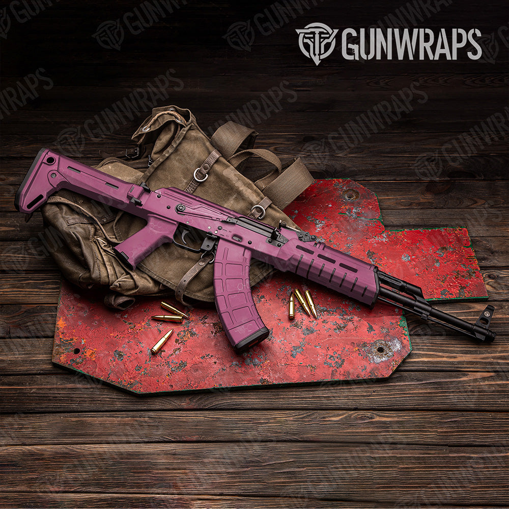 AK 47 Hex Electric Pink Gun Skin Vinyl Wrap