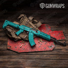 AK 47 Hex Electric Tiffany Blue Gun Skin Vinyl Wrap