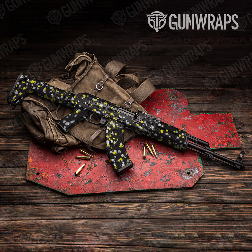 AK 47 Paintball Yellow Tiger Gun Skin Vinyl Wrap