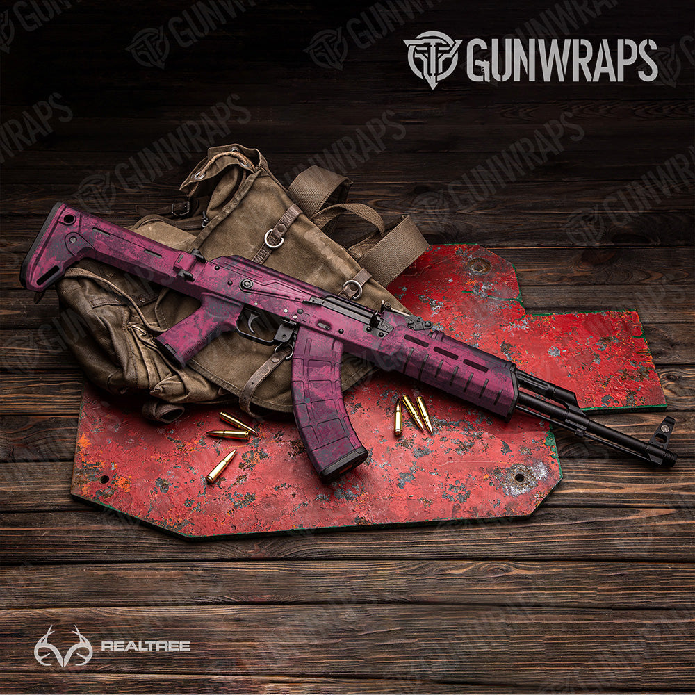 AK 47 Realtree XTREME Dark Magenta Camo Gun Skin Vinyl Wrap