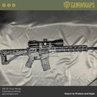 Damascus White AR-15 Wrap