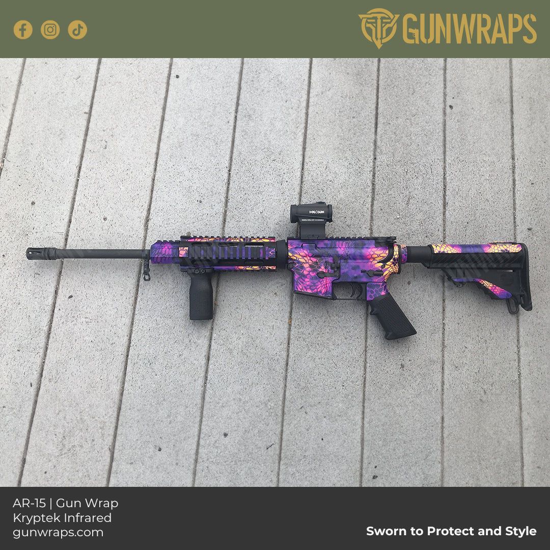 Kryptek Infrared Camo AR 15 Gun Skin