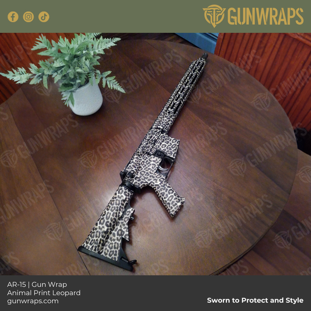 Animal Leopard AR 15 Skin Wrap