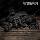 AR 15 Hex Electric Black Gun Skin Vinyl Wrap