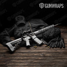 AR 15 Hex Electric White Gun Skin Vinyl Wrap