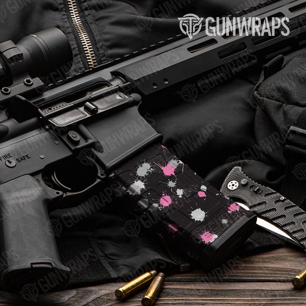 AR 15 Mag Paintball Pink Tiger Gun Skin Vinyl Wrap