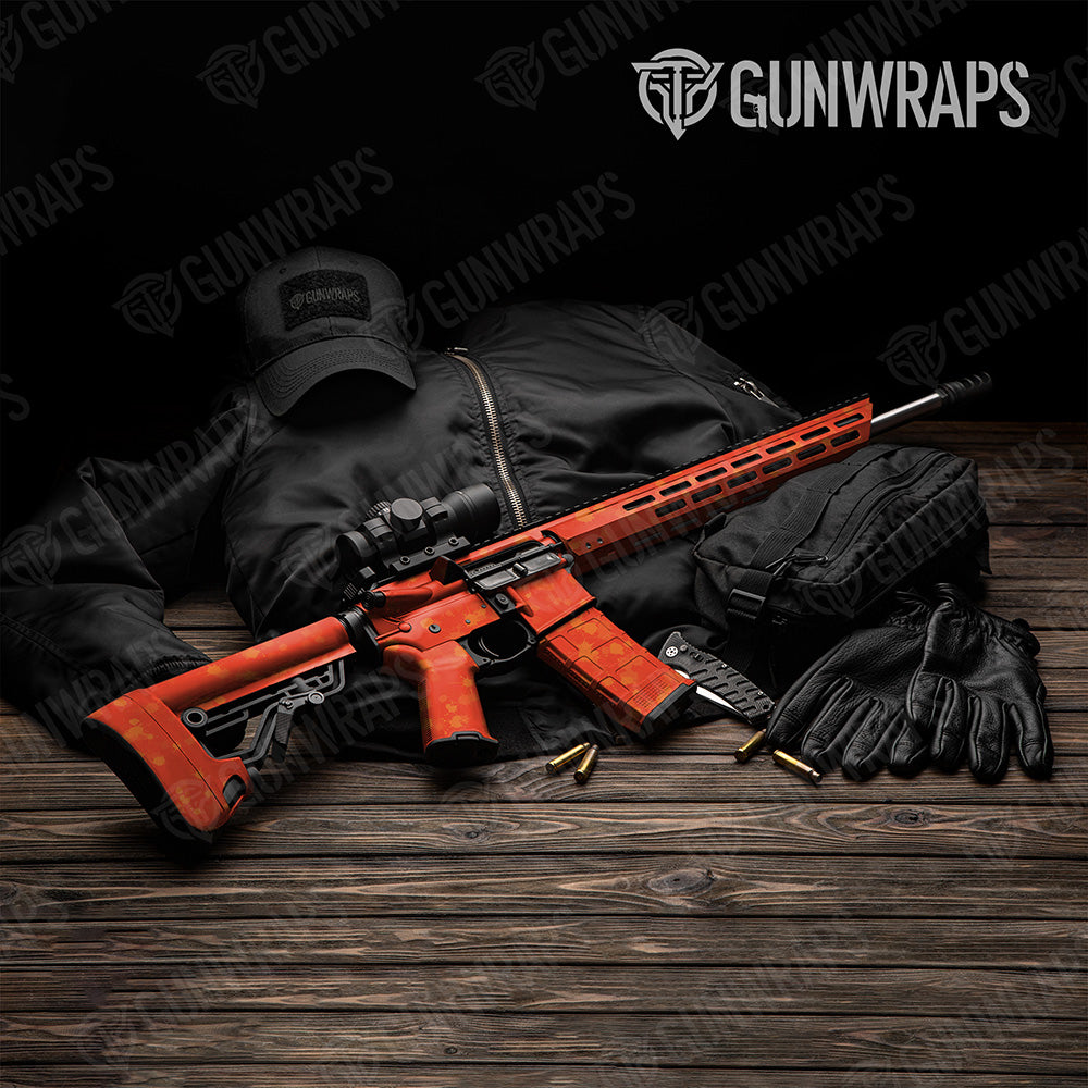 AR 15 Paintball Elite Orange Gun Skin Vinyl Wrap