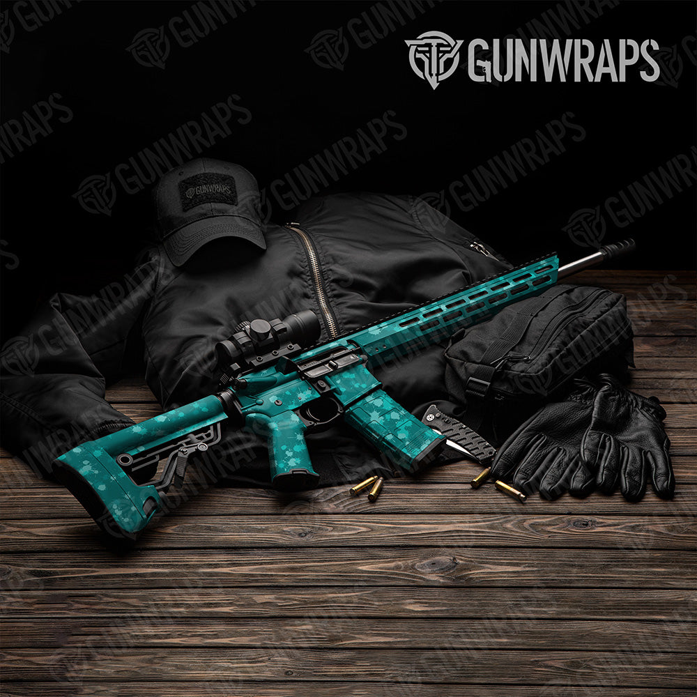 AR 15 Paintball Elite Tiffany Blue Gun Skin Vinyl Wrap