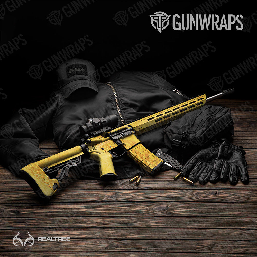 AR 15 Realtree WAV3 Sunflower Camo Gun Skin Vinyl Wrap