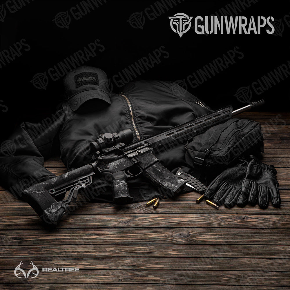 AR 15 Realtree XTREME Midnight Camo Gun Skin Vinyl Wrap