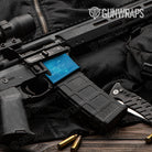 AR 15 Mag Well Hex Electric Blue Gun Skin Vinyl Wrap