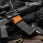 AR 15 Mag Well Hex Electric Orange Gun Skin Vinyl Wrap