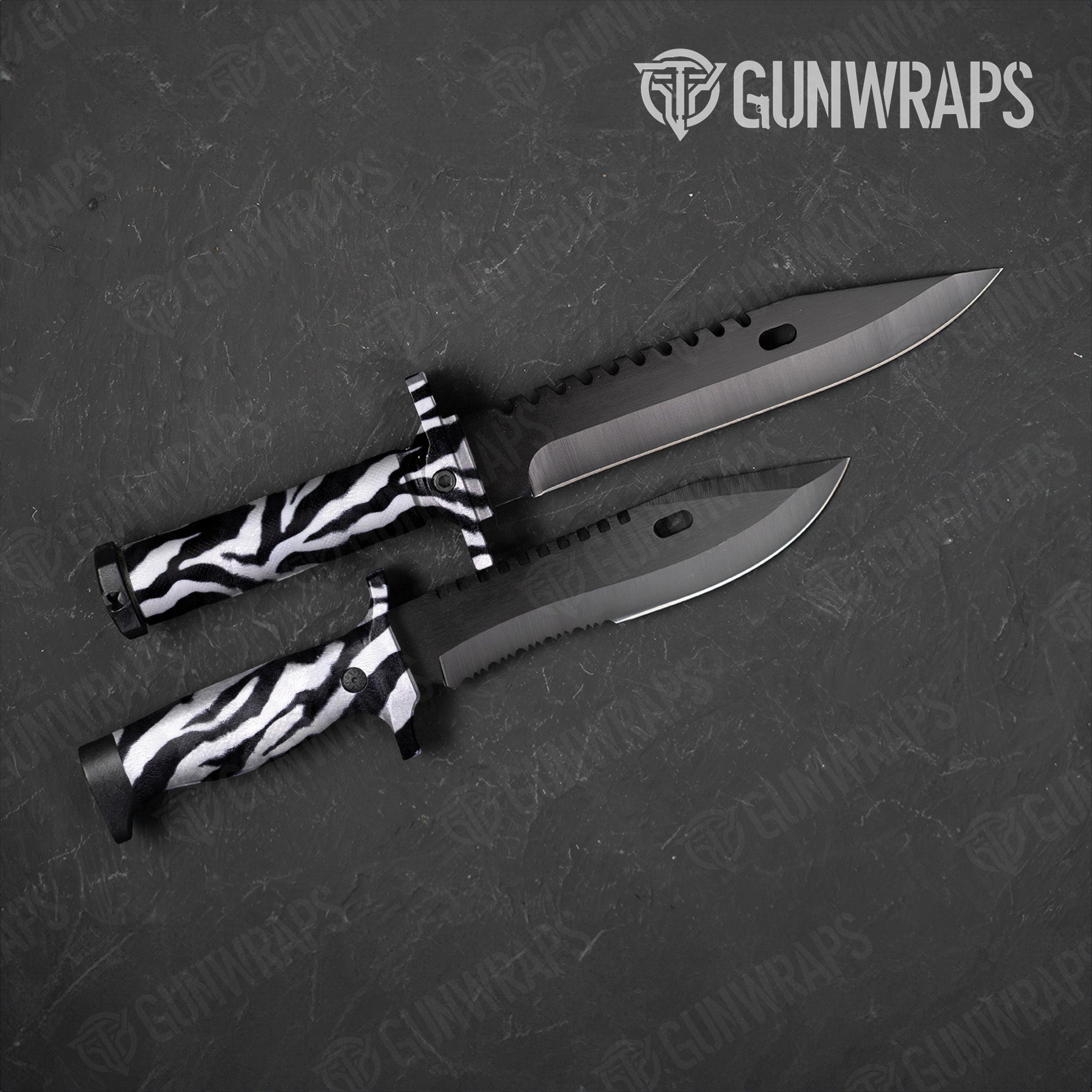 Animal Zebra Knife Gear Skin Vinyl Wrap