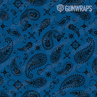 AR 15 Mag Well Bandana Blue & Black Gun Skin Pattern