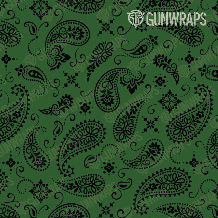 AR 15 Bandana Green & Black Gun Skin Pattern