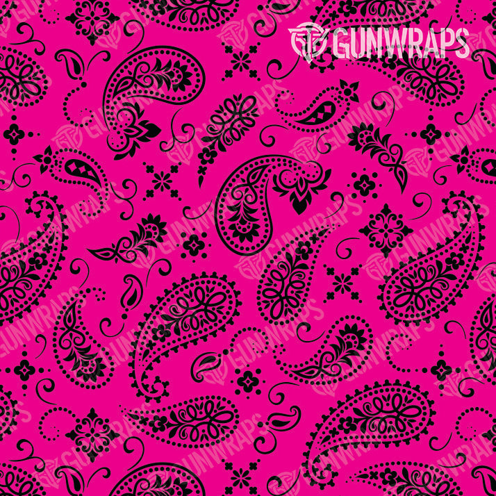 AR 15 Bandana Magenta & Black Gun Skin Pattern