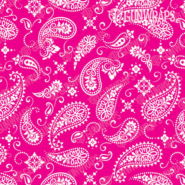 AR 15 Bandana Magenta & White Gun Skin Pattern