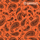 AR 15 Bandana Orange & Black Gun Skin Pattern