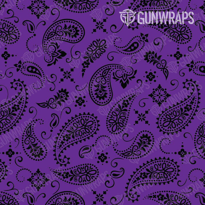 AR 15 Bandana Purple & Black Gun Skin Pattern