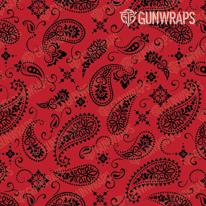 AR 15 Mag Bandana Red & Black Gun Skin Pattern