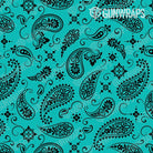 Binocular Bandana Tiffany Blue & Black Gear Skin Pattern