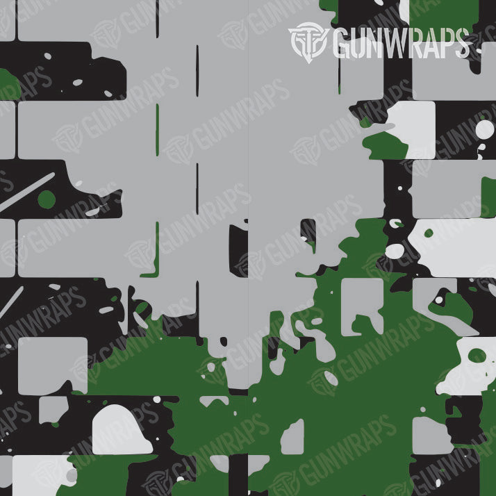 Knife Broken Plaid Green Camo Gear Skin Pattern