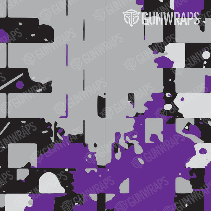 AR 15 Mag Broken Plaid Purple Camo Gun Skin Pattern