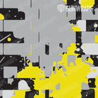 AR 15 Broken Plaid Yellow Camo Gun Skin Pattern