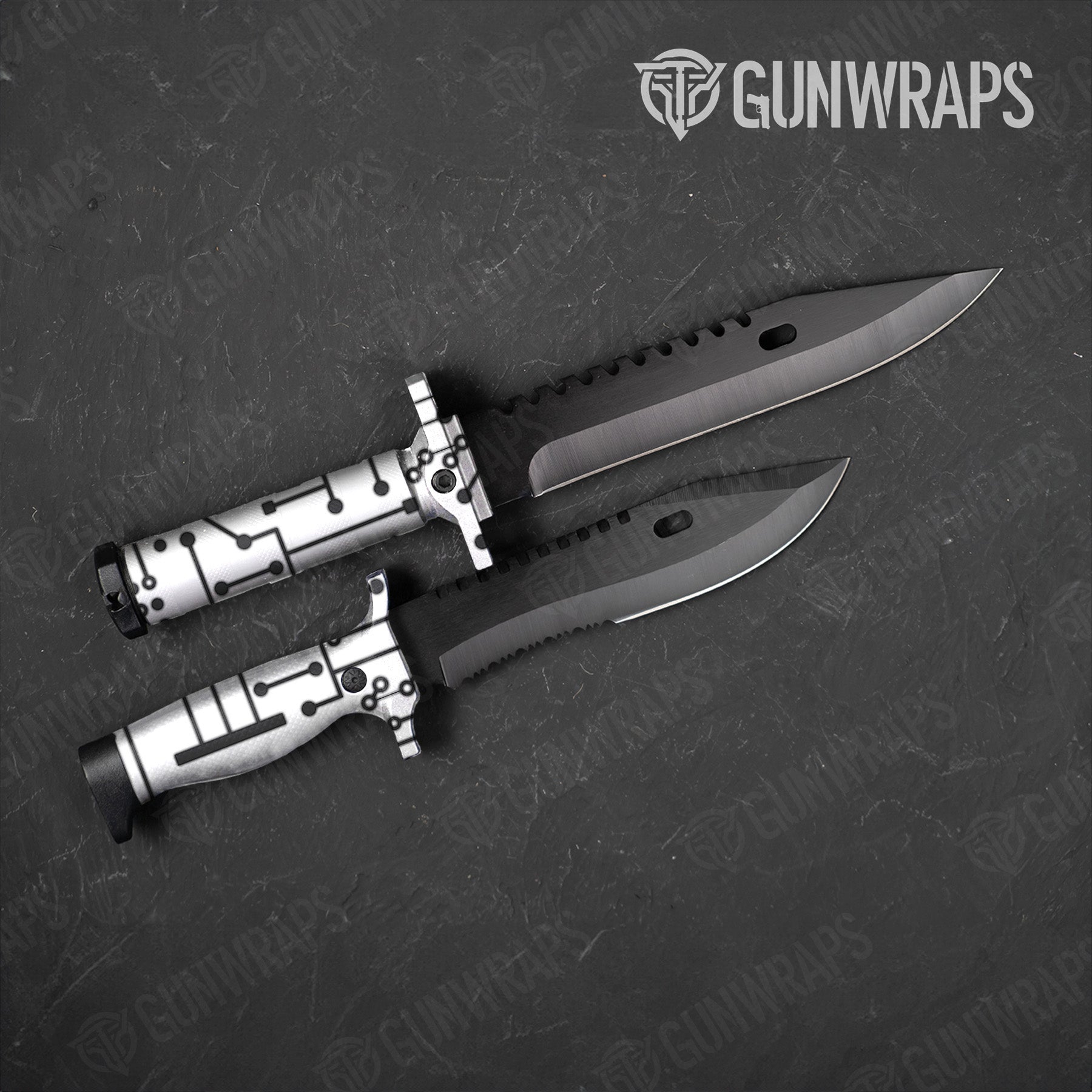 Circuit Board Black Knife Gear Skin Vinyl Wrap