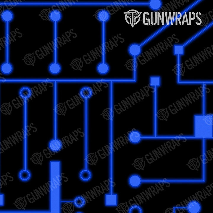 AK 47 Circuit Board Blue Gun Skin Pattern