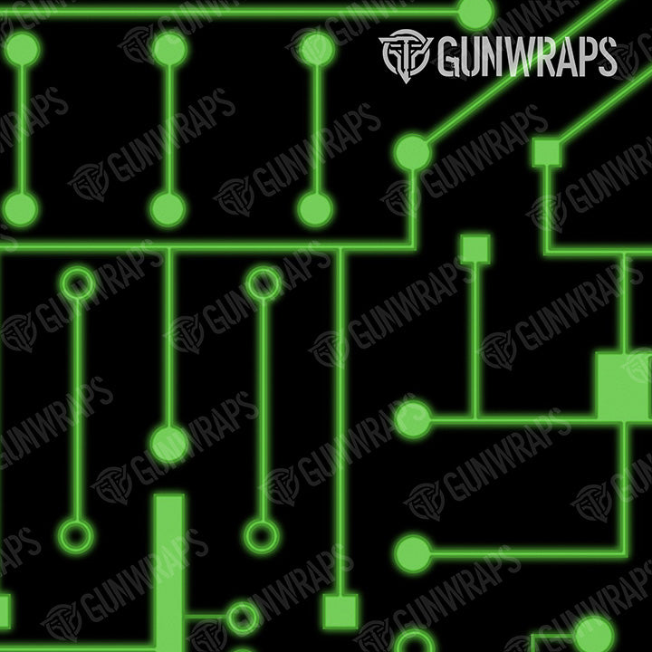 Pistol Slide Circuit Board Green Gun Skin Pattern