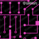 AR 15 Mag Well Circuit Board Magenta Gun Skin Pattern