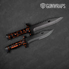 Circuit Board Orange Knife Gear Skin Vinyl Wrap