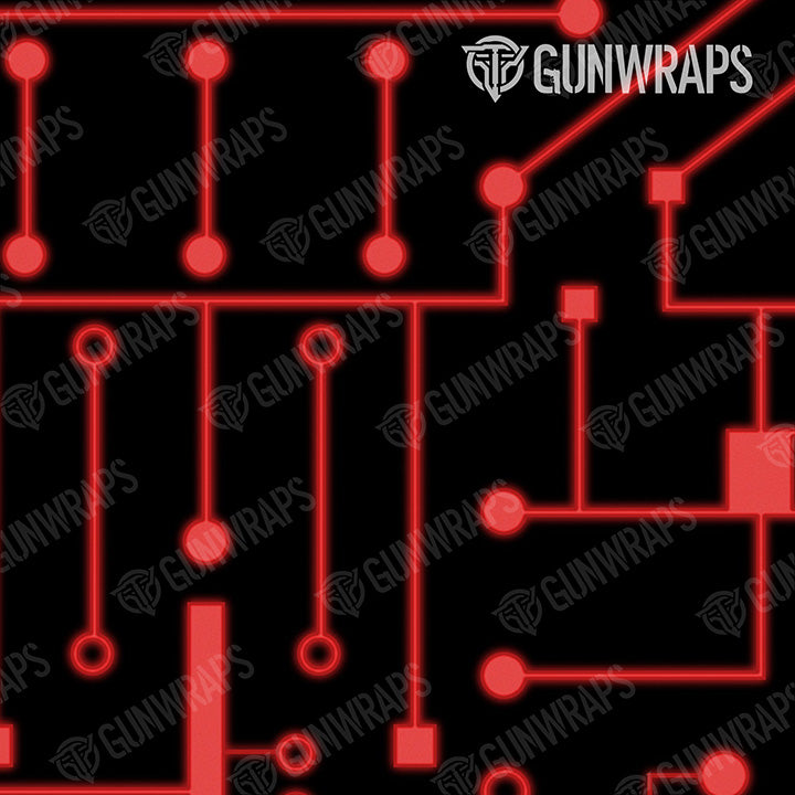 AR 15 Mag Circuit Board Red Gun Skin Pattern