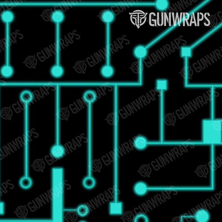 AR 15 Circuit Board Tiffany Blue Gun Skin Pattern