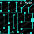 Pistol & Revolver Circuit Board Tiffany Blue Gun Skin Pattern