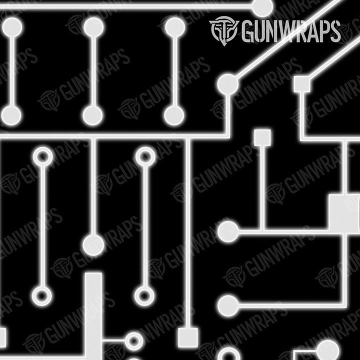 AR 15 Circuit Board White Gun Skin Pattern