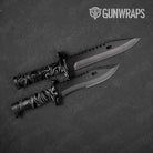 Damascus Black Knife Gear Skin Vinyl Wrap