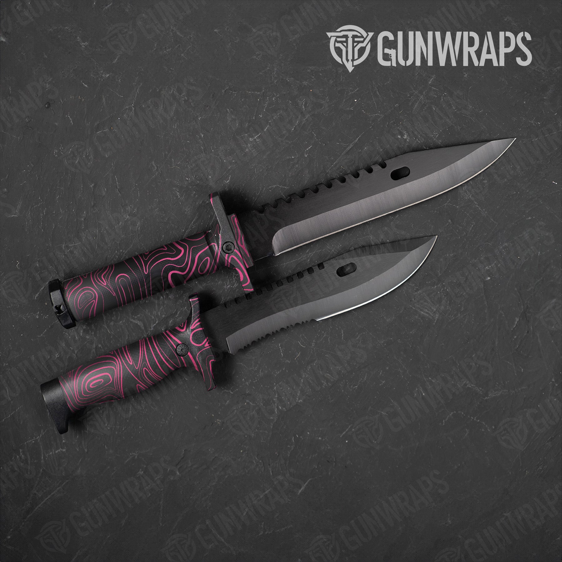 Damascus Magenta Knife Gear Skin Vinyl Wrap