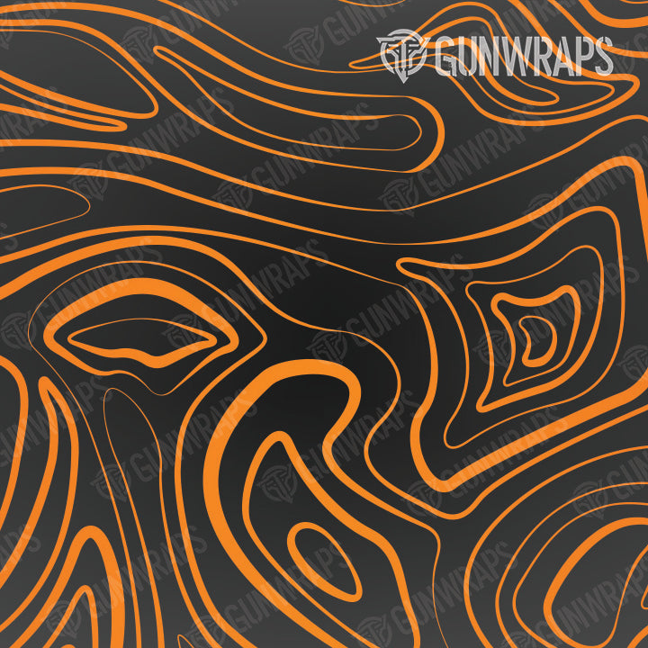 AR 15 Damascus Orange Gun Skin Pattern