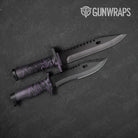 Damascus Purple Knife Gear Skin Vinyl Wrap