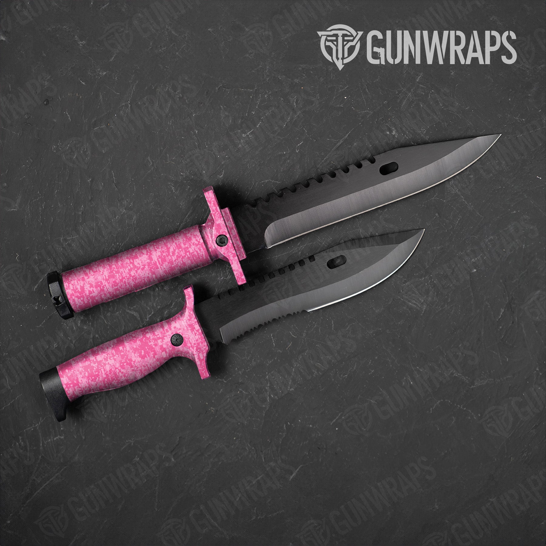 Digital Elite Pink Camo Knife Gear Skin Vinyl Wrap