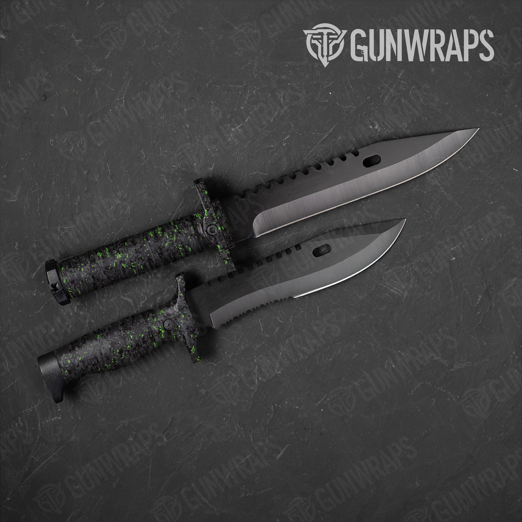 Digital Metro Green Camo Knife Gear Skin Vinyl Wrap