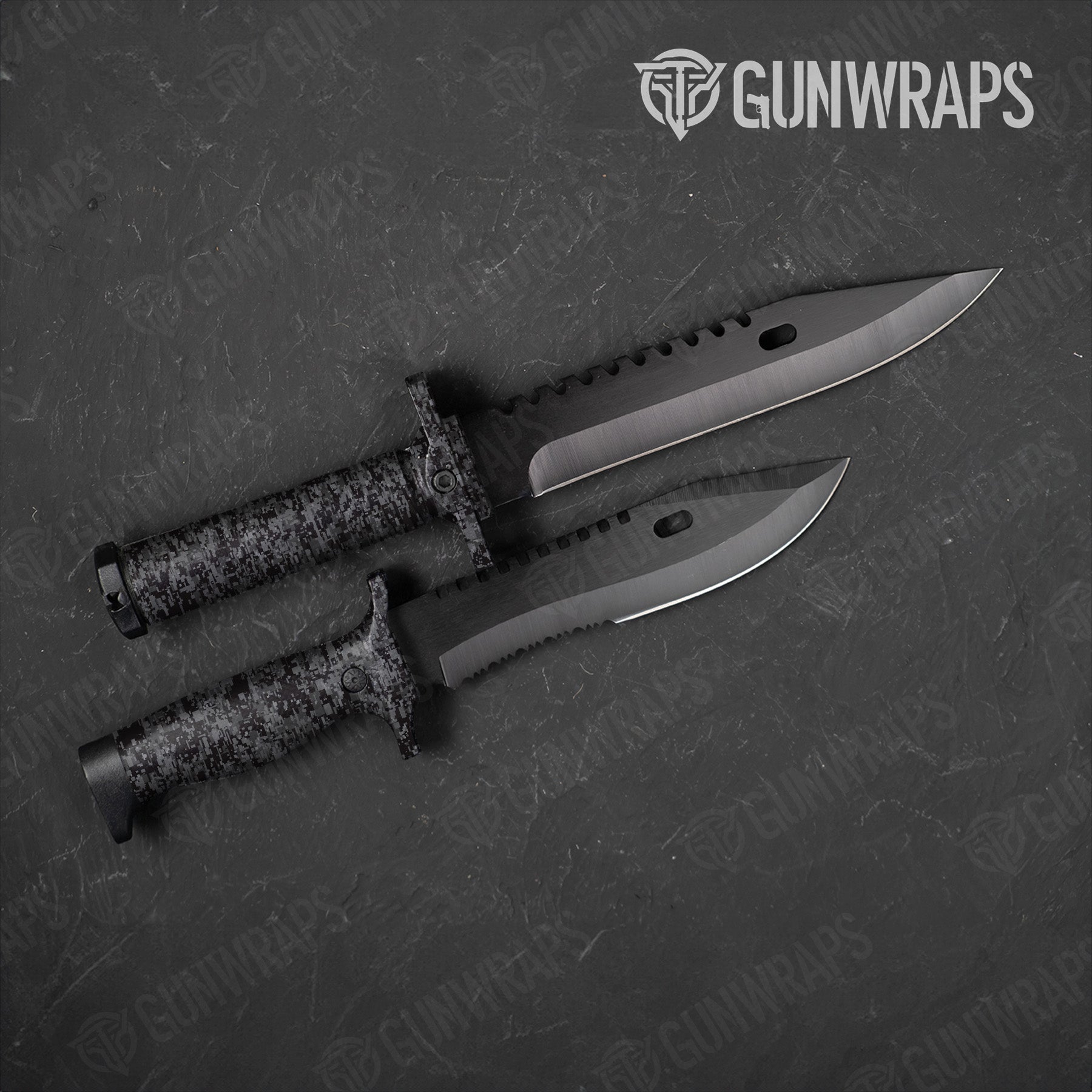 Digital Midnight Camo Knife Gear Skin Vinyl Wrap