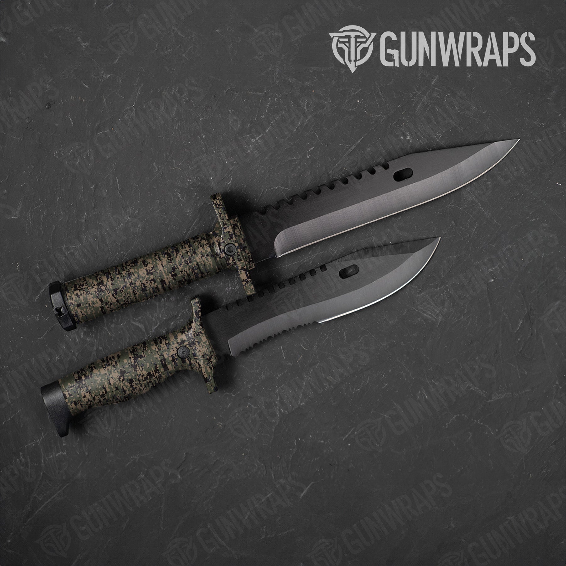 Digital Militant Blue Camo Knife Gear Skin Vinyl Wrap