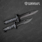 Digital Urban Blue Camo Knife Gear Skin Vinyl Wrap