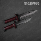 Digital Vampire Red Camo Knife Gear Skin Vinyl Wrap