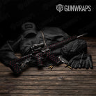 AR 15 Dotted Black Cherry Gun Skin Pattern