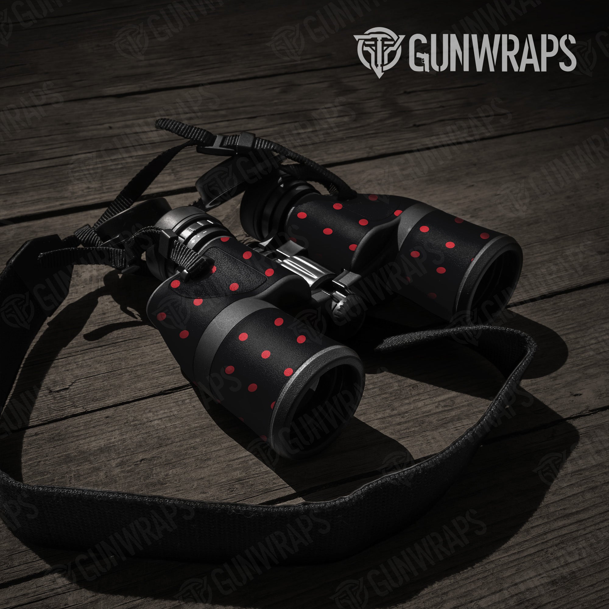 Binocular Dotted Black Cherry Gun Skin Pattern